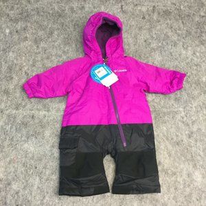 Columbia Little Snow Suit Pink Black Infant 3 - 6 Months Waterproof Ski Suit